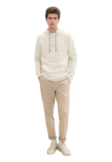 Худи с лого - Крем