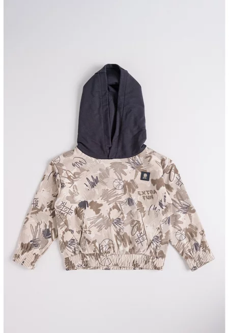 Худи с шарка и еластичен подгъв