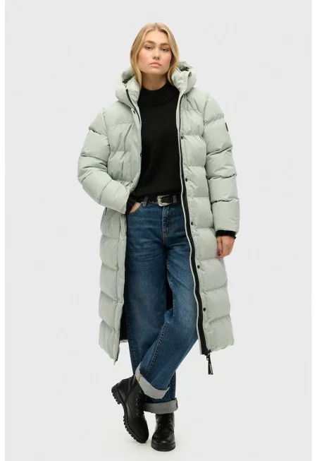 Капитонирано зимно яке Longline с качулка