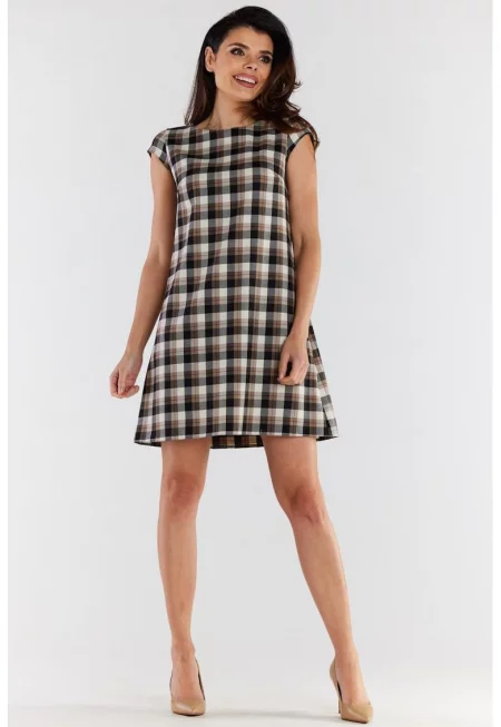 Къса рокля на карета с къс ръкав A490