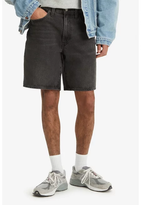 Къси дънки със свободна кройка - Антрацитно сиво