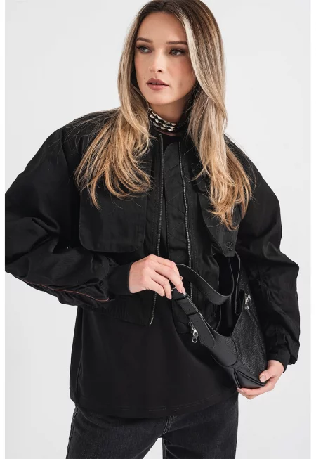 Късо бомбър яке