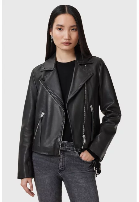 Кожено яке Dalby - Черен/Сребрист