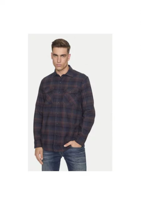 Мъжка риза -  304397196 - Памук - Син - Син