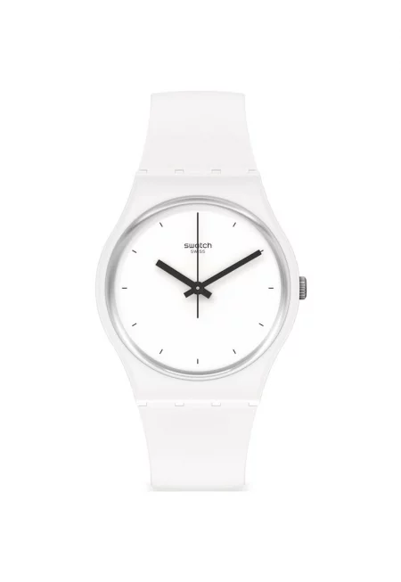 Мъжки часовник  Think Time - кварцов механизъм - силиконова рамка - бял