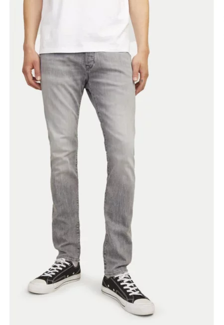 Мъжки дънки -  304376207 - Памук/Полиестер - Сив