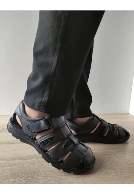 Мъжки ежедневни сандали  23061 Черни - Черно - Черен