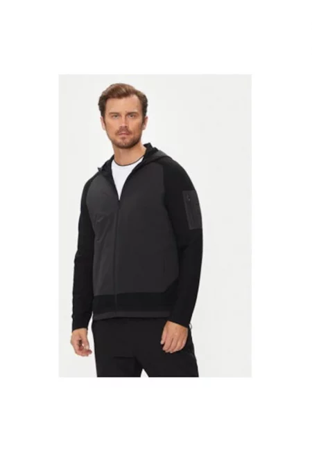 Мъжко яке -  304020384 - Вискоза/Полиестер - Черно - Черен