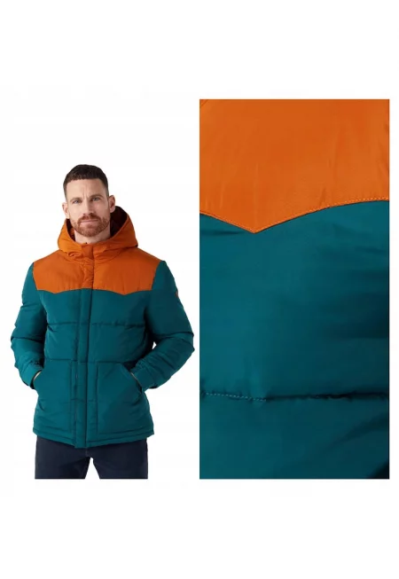 Мъжко яке -  Puffer Jacket - Regular Fit - Класически дизайн - Дълги ръкави - 2 джоба - С цип - Памук - Зелен - Зелен