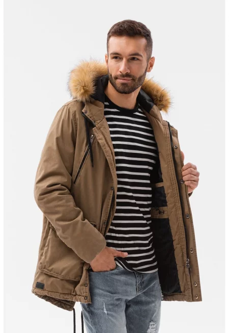 Олекотена зимна парка с еко пух - Камел