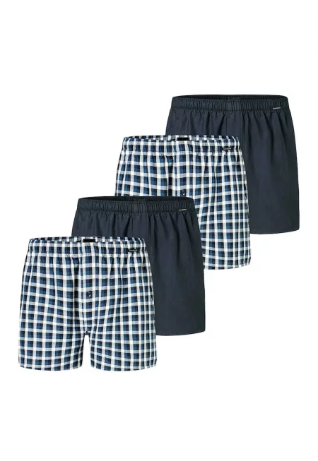 Памучни боксерки - 4 чифта - Тъмносин