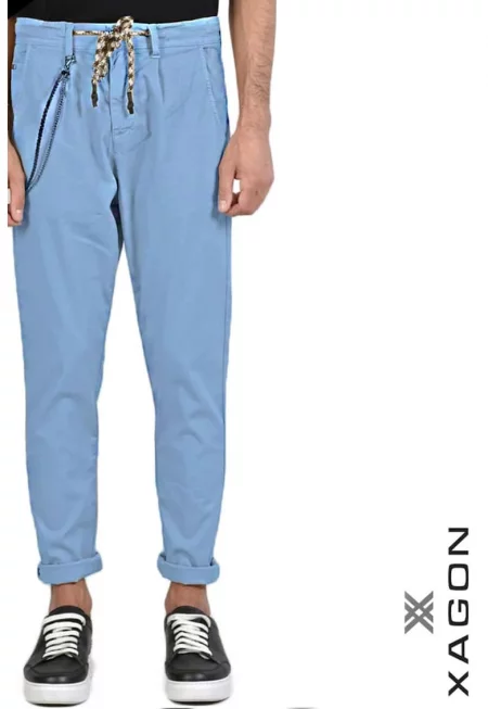 -Панталон с ластичен колан стандартна кройка - Син