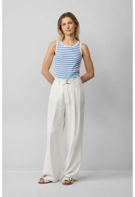 Панталон с висока талия - Слонова кост