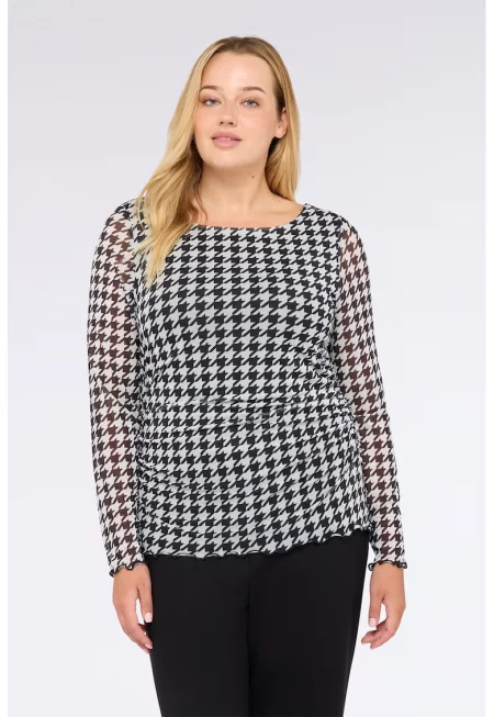 Пепитена блуза