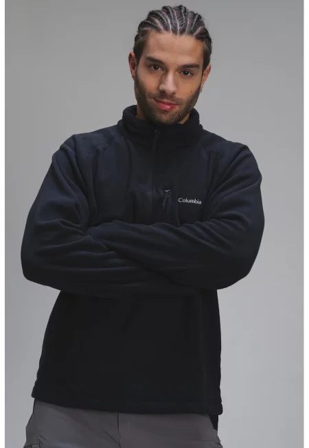 Поларен суитшърт Fast Trek III за ски - Избеляло черно