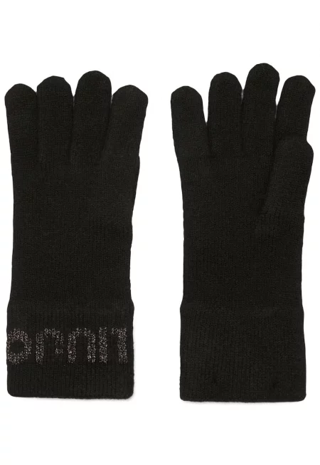 Ръкавици с лого - Черен