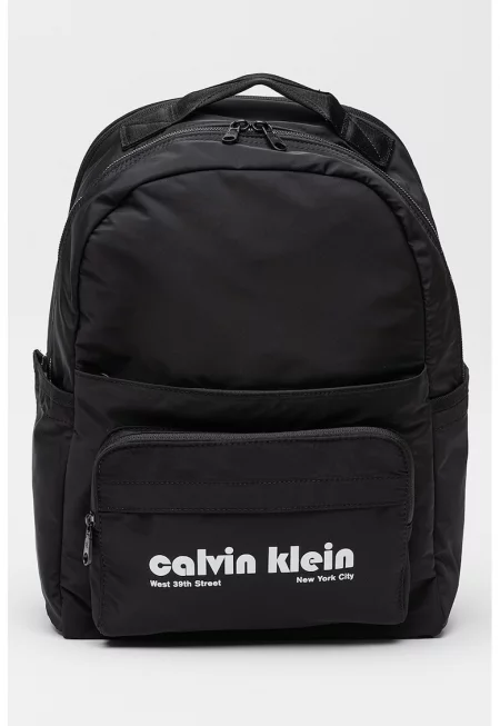 Раница с лого и външен джоб - Черен