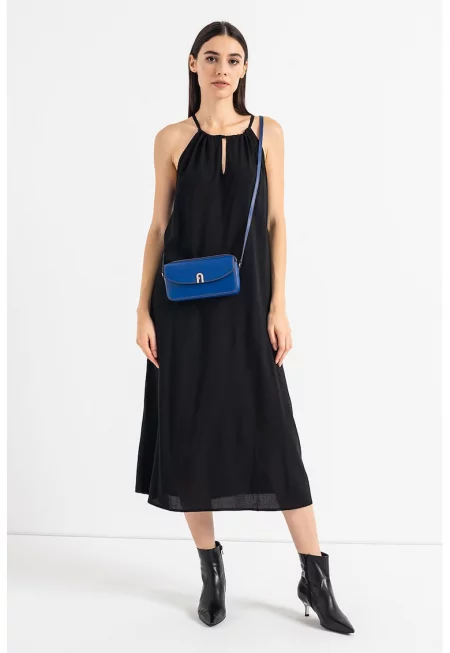 Разкроена рокля - Черен