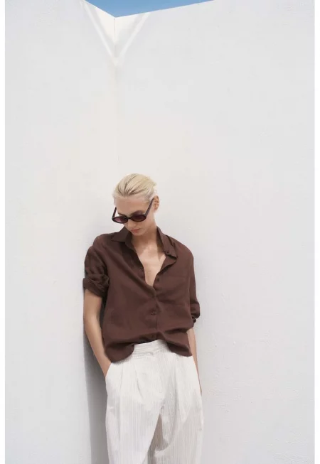 Риза с лиосел и лен с остра яка