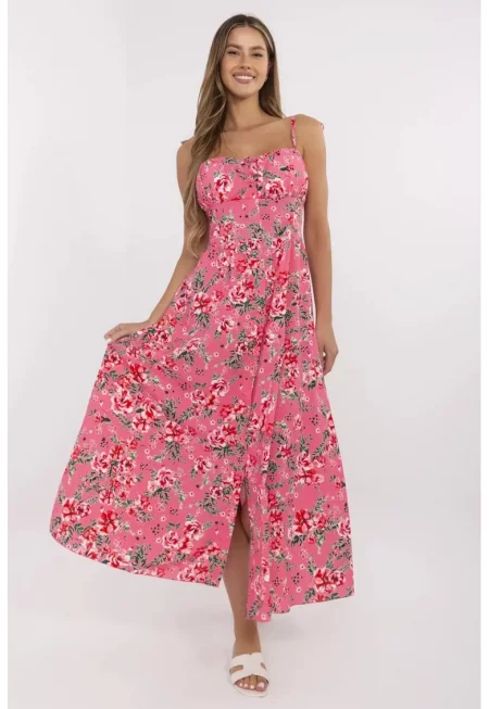 Рокля  розова - полиестер - един размер