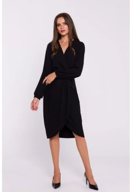 Рокля тип кожа с плисета отпред