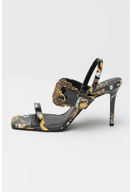 Сандали Emily от еко кожа - Бял/Черен/Жълт