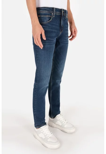 Стандартни дънки със средна талия - Син