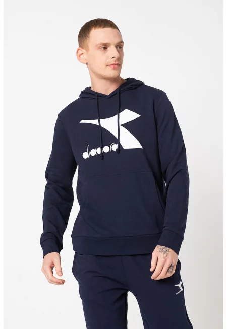 Суитшърт с органичен памук - качулка и лого