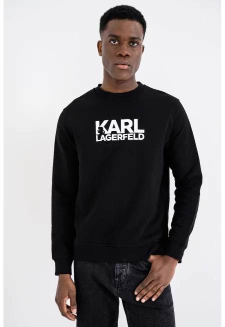 Суитшърт с овално деколте и лого