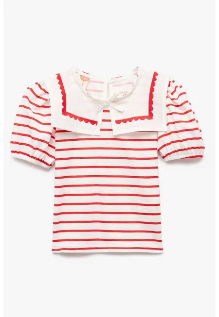 Тениска с яка Peter Pan