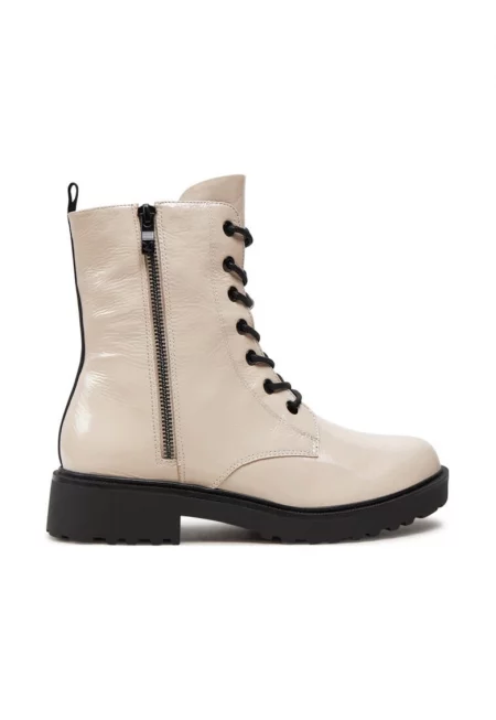 Трапери 9-25217-43 Бял - Каприз - Лачена кожа