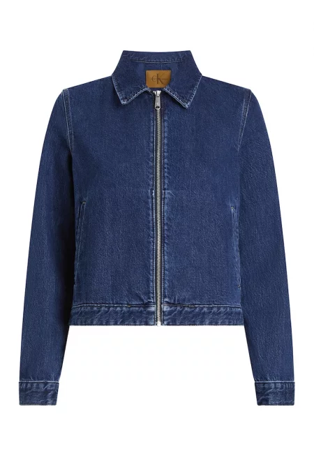 Яке от деним с цип - Тъмносин