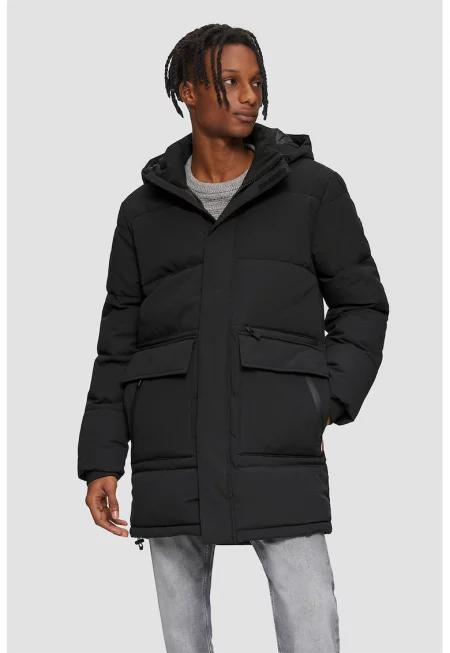 Яке с качулка и вата - Избеляло черно