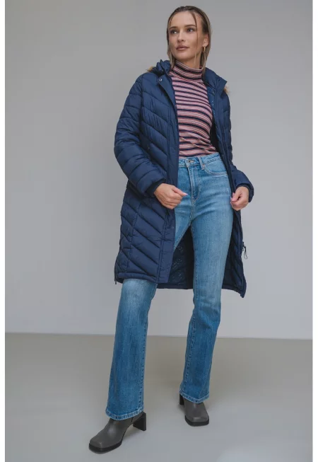 Зимно яке с еко пух - Тъмносин