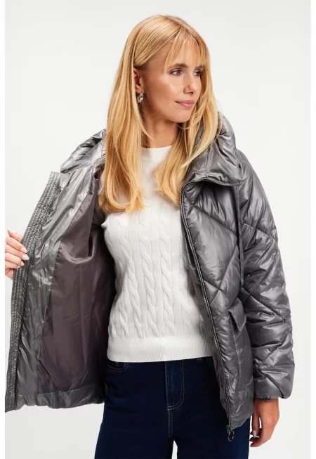 Зимно яке с уголемени джобове