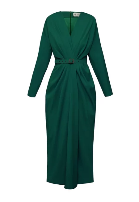 Amaris Drapped Midi Dress