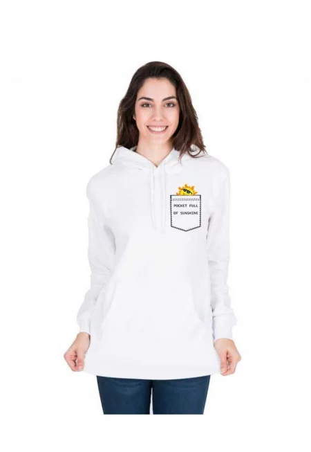 Бял дамски суичър - Sunshine