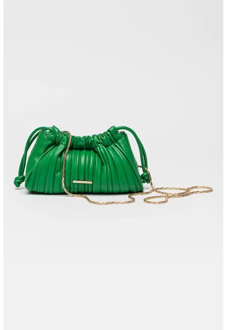 Чанта през рамо от еко кожа - Зелен