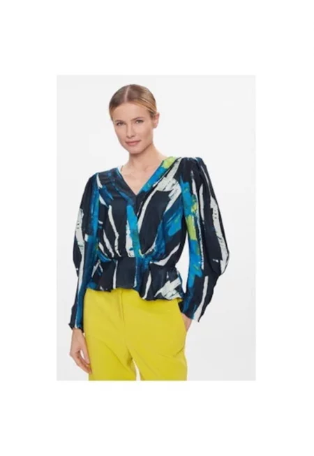 Дамска блуза -  303600730 - Полиестер - Многоцветен - Многоцветен