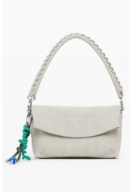 Дамска кафява чанта 25WAXP70 - Мръснобял - 15.5x22.8x8