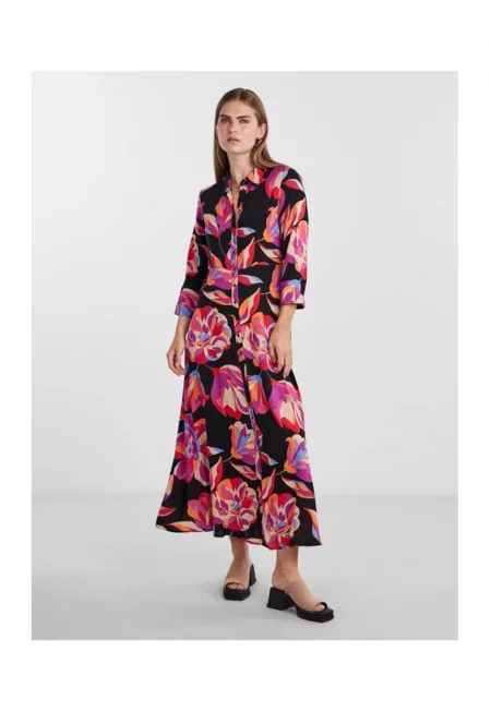 Дамска рокля -  302596744 - Многоцветна - Вискоза - Многоцветен