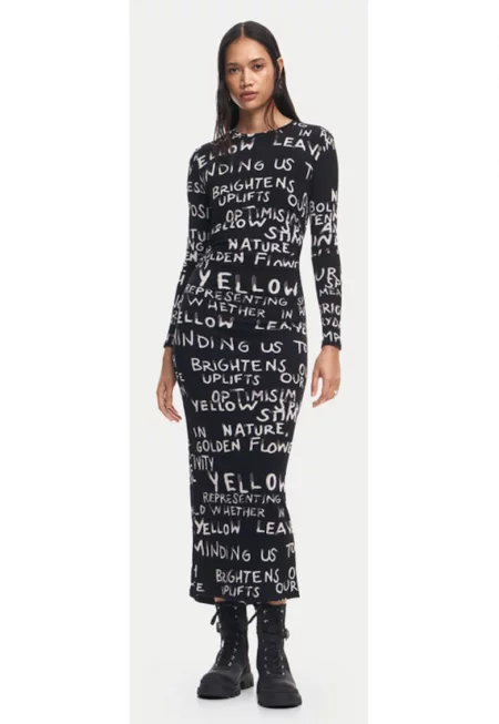 Дамска рокля -  304907869 - Вискоза - Черен - Черен