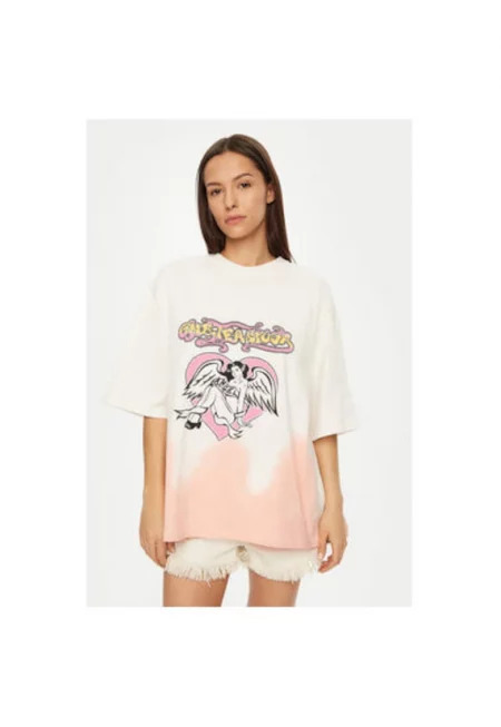 Дамска тениска -  304604416 - Памук - Бежов - Бежов