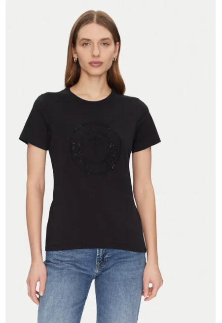 Дамска тениска -  305182739 - Памук - Черен - Черен