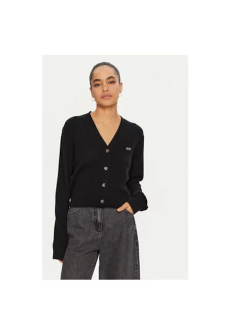 Дамски кардиган -  304759857 - Вълна/Кашмир - Черен - Черен