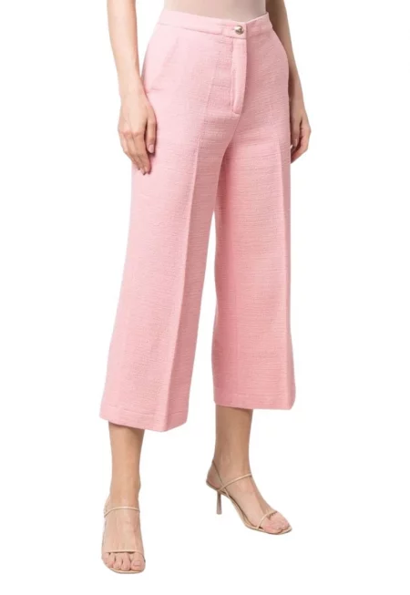Дамски панталон три четвърти -  Памук - Розов -