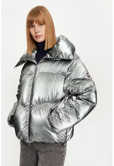 Дамско яке -  304466502 - Найлон - Сребрист - Сребрист