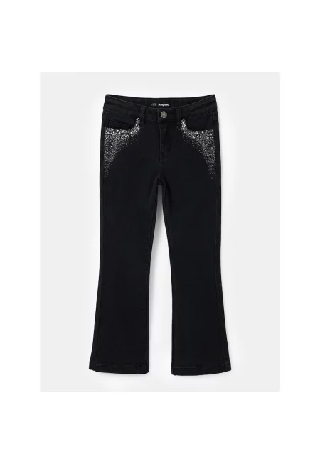 Дънки за момичета -  303232443 - Памук - Черен