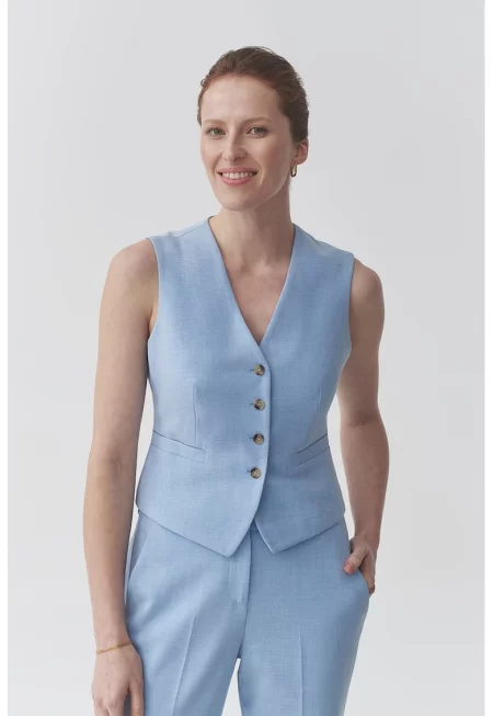 Елек с джобове и копчета - Лавандула