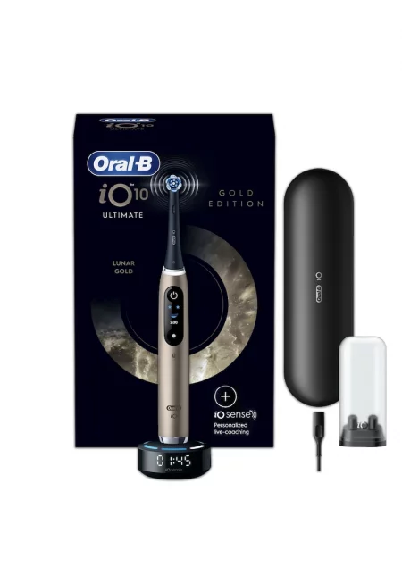 Електрическа четка за зъби  iO10 със зарядно iOSense - магнитна и микровибрационна технология - изкуствен интелект - LED дисплей - интелигентен ...
